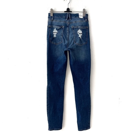 Good American Good Legs High Rise Distressed Skinny Jeans GL873 - Picture 3 of 9